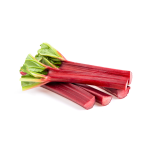 Rhubarbe rouge fraîche